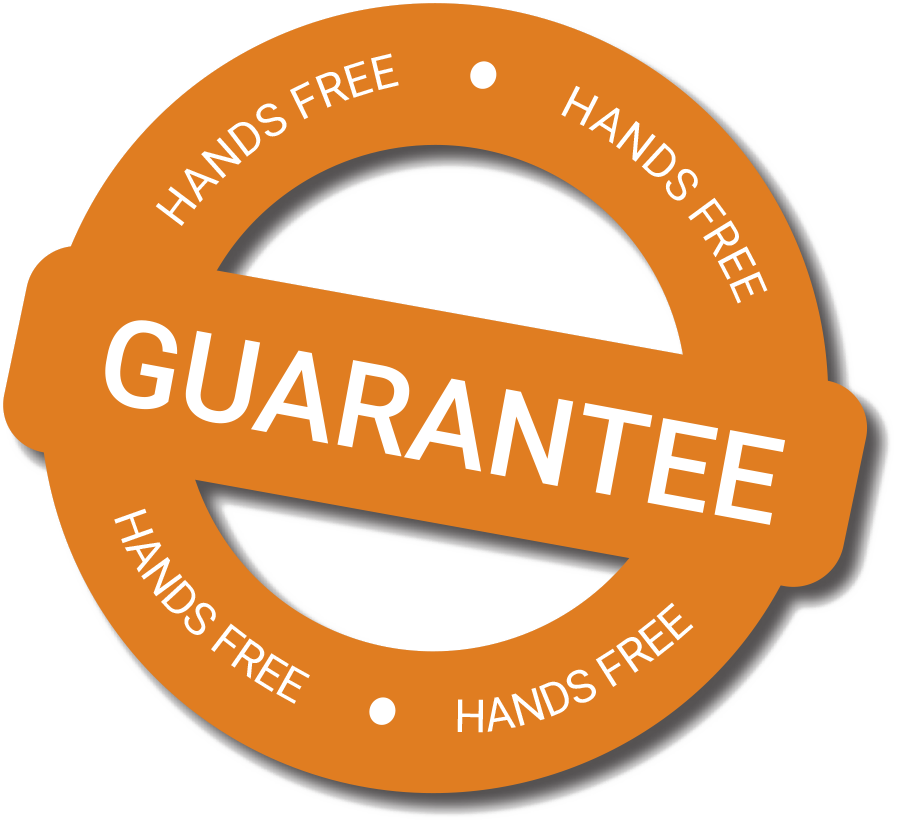 hands free guarantee badge 
