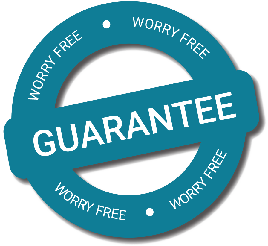 Worry free guarantee badge 